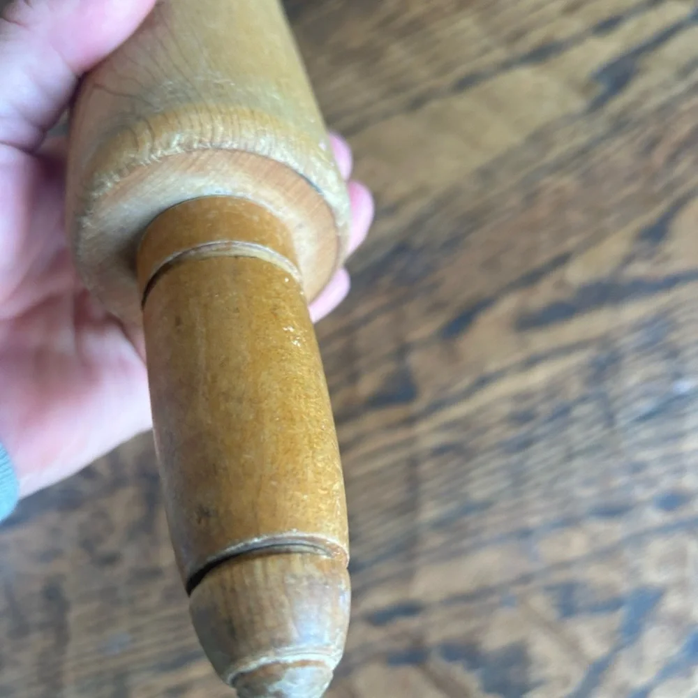 🌼 Vintage Wood Rolling Pin Wooden Kitchen
